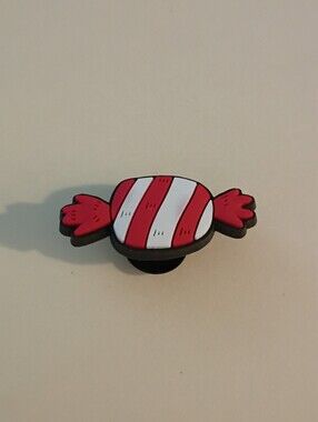 10 for $10 Jibbitz Croc Charm - Candy Red & White Striped Wrapper